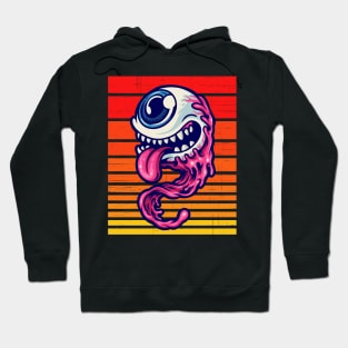 Halloween One Eye Monster Retro Style Hoodie